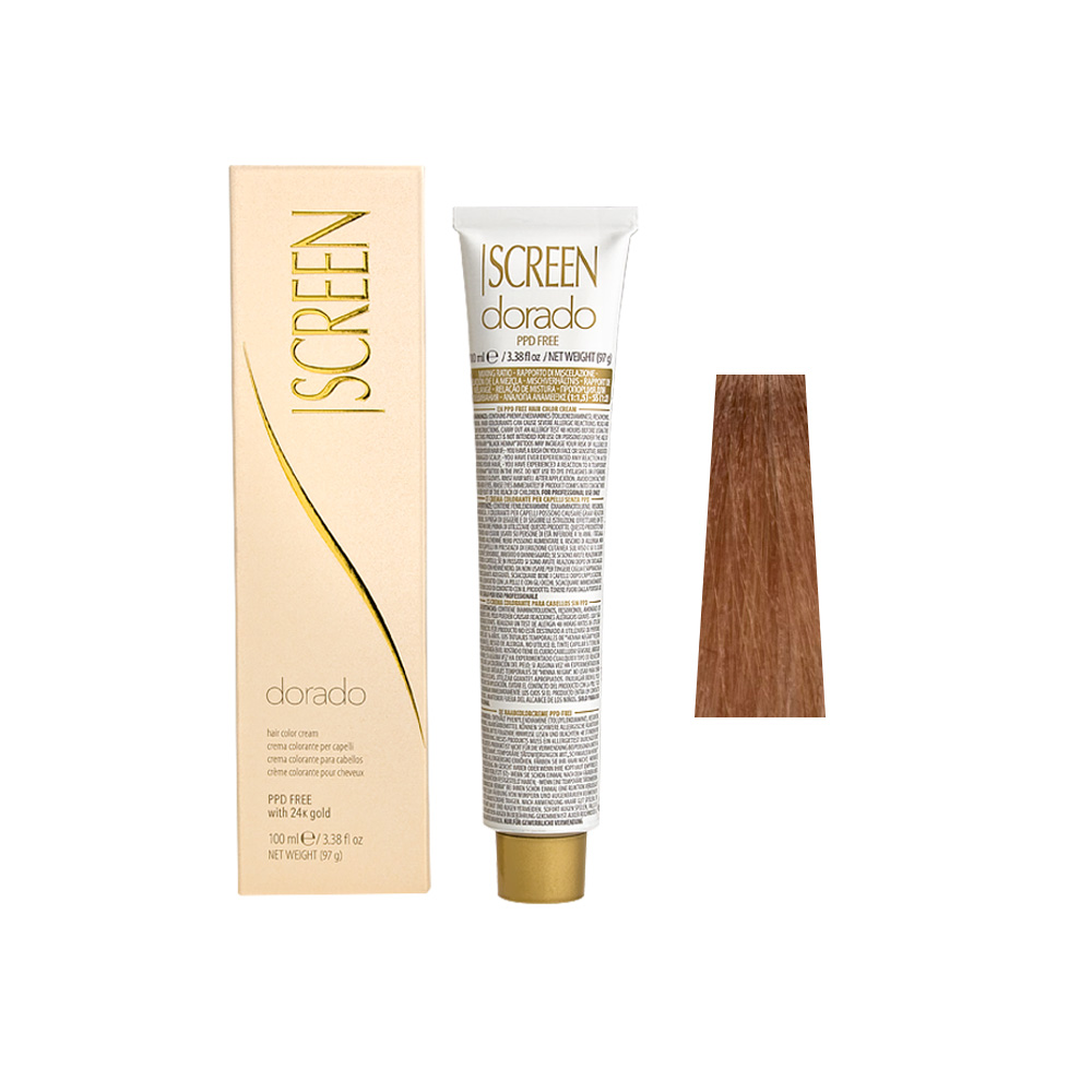 Крем-фарба для волосся перманентна з 24-каратним золотом SCREEN Dorado 10DM (10.35) Cipria Ultra Light Вlonde, 100 ml - 1